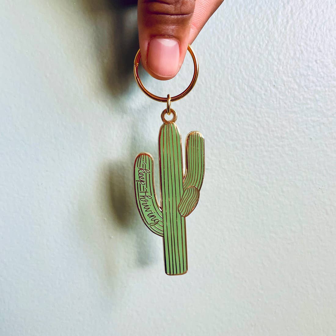 Keep Thriving Saguaro Cactus Keychain