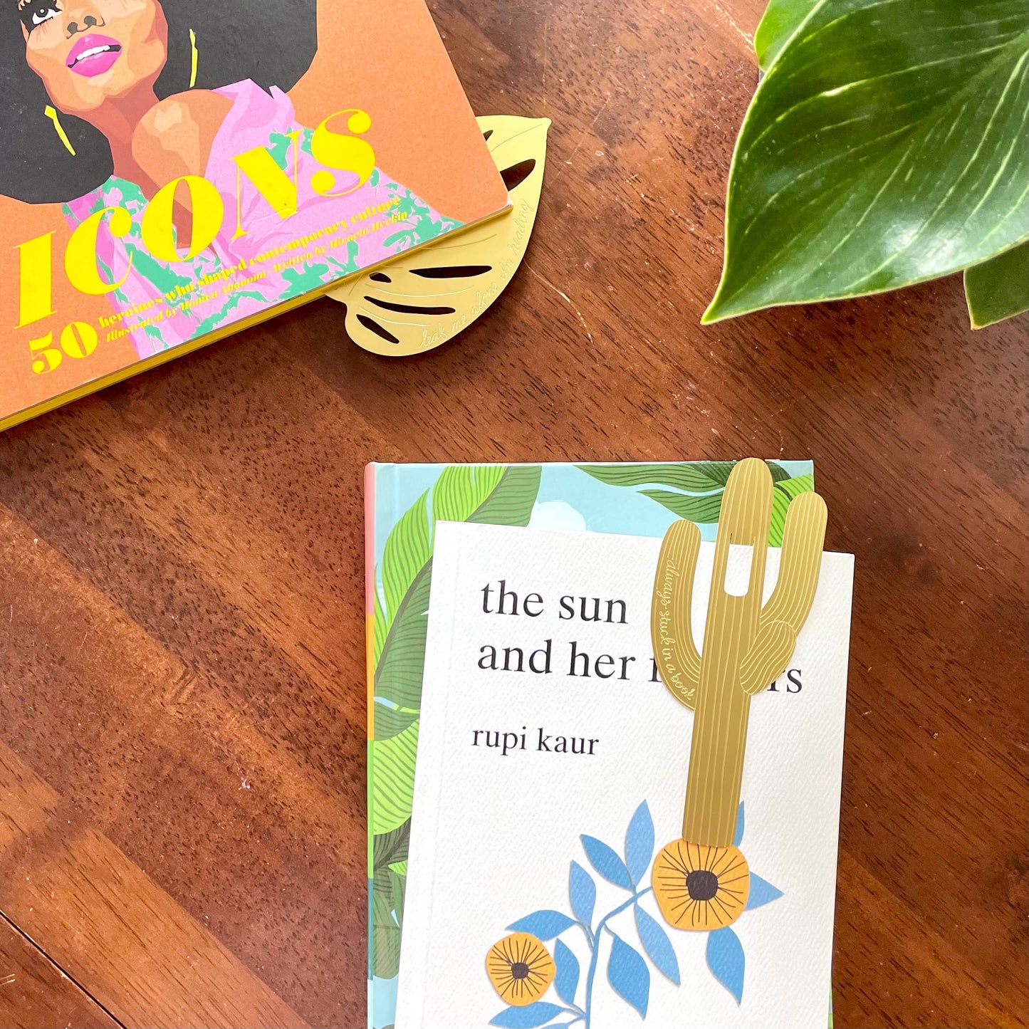 Always Stuck in a Book Cactus Bookmark