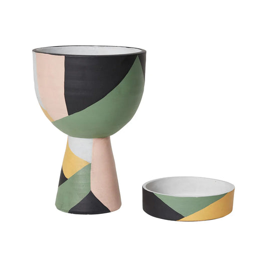 Geometric Pedestal Planter