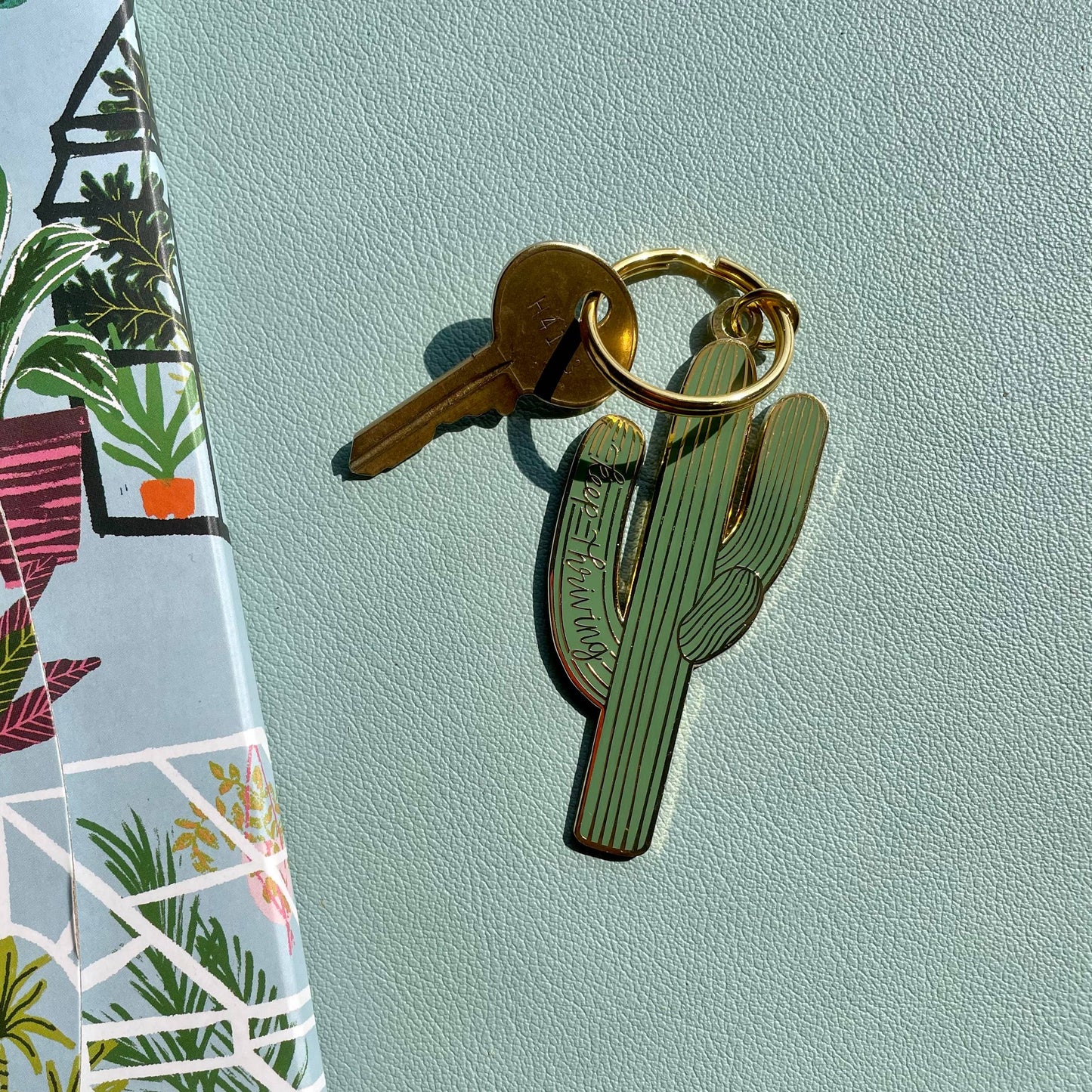 Keep Thriving Saguaro Cactus Keychain