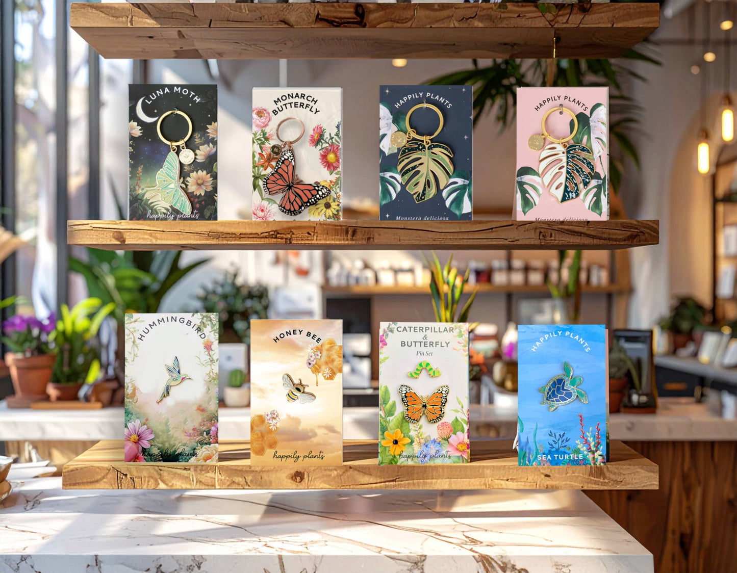 Monstera Keychain & Bag Charm, Pride Rainbow Stocking Gifts