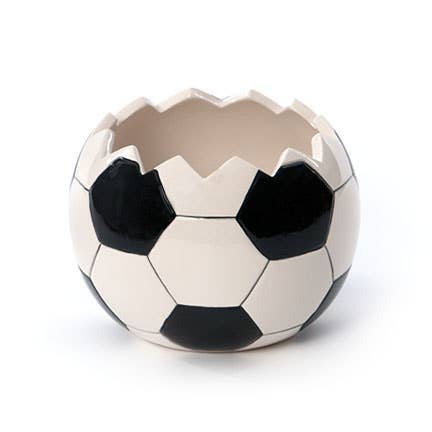 Round Ceramic Soccer Ball Planter